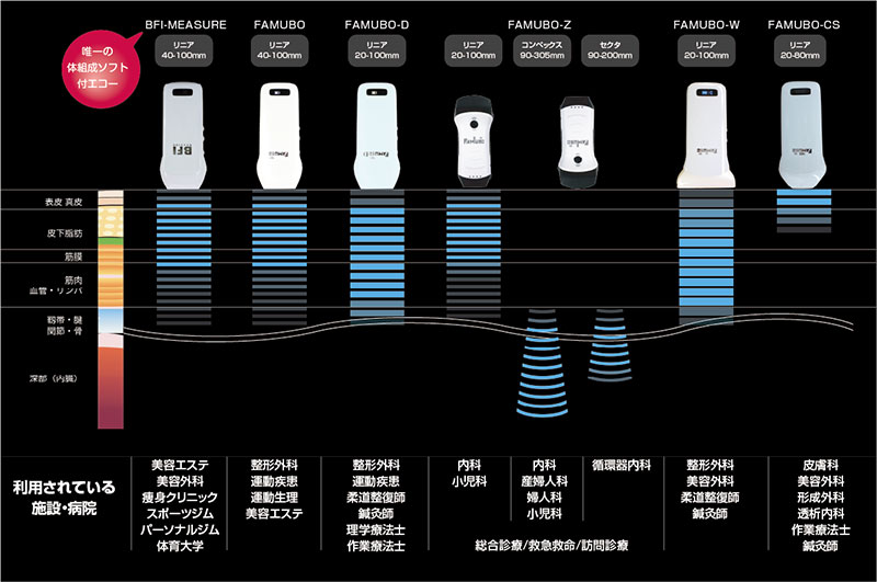 超音波画像診断の深度と周波数